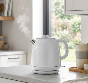 JS Gourmet Bouilloire électrique à double paroi 2L - Blanc - Simple Boutique