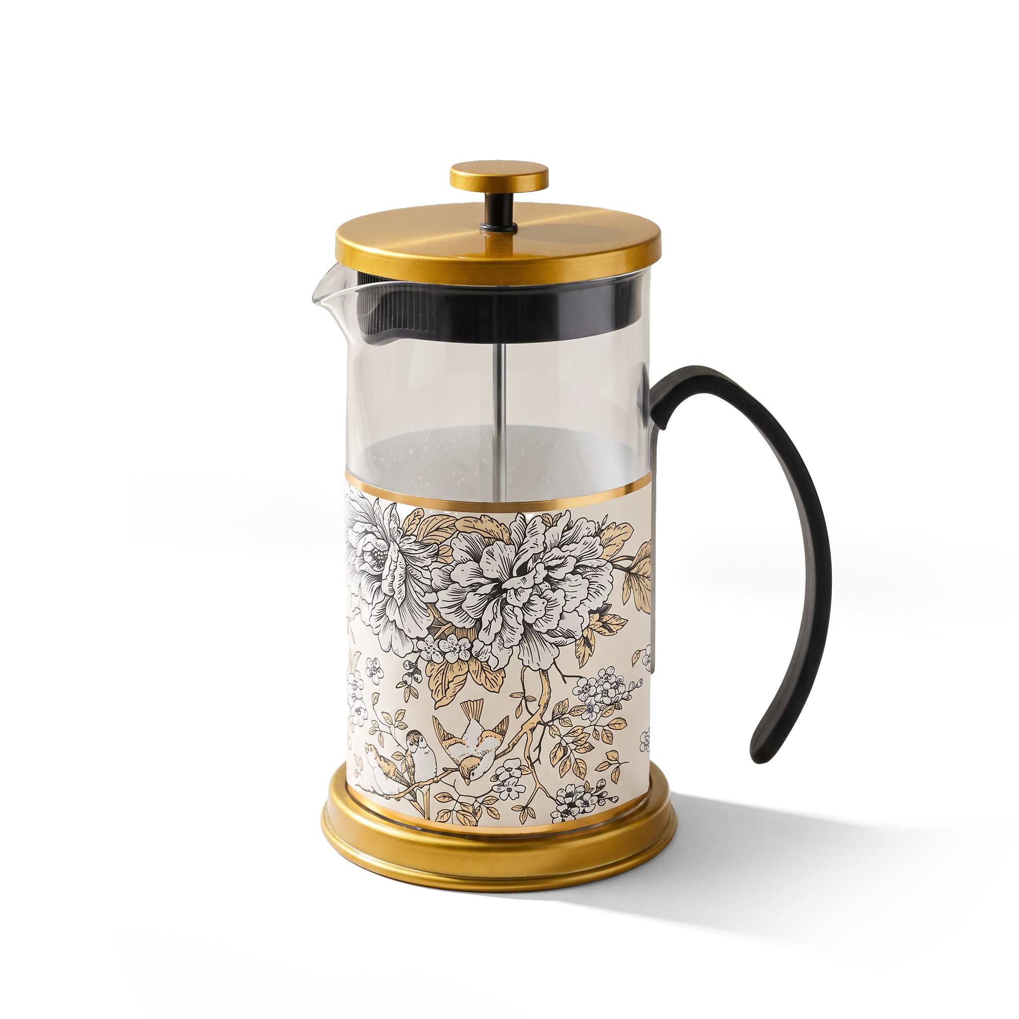 JS Gourmet Cafetière à piston en verre, 600 ml - Simple Boutique