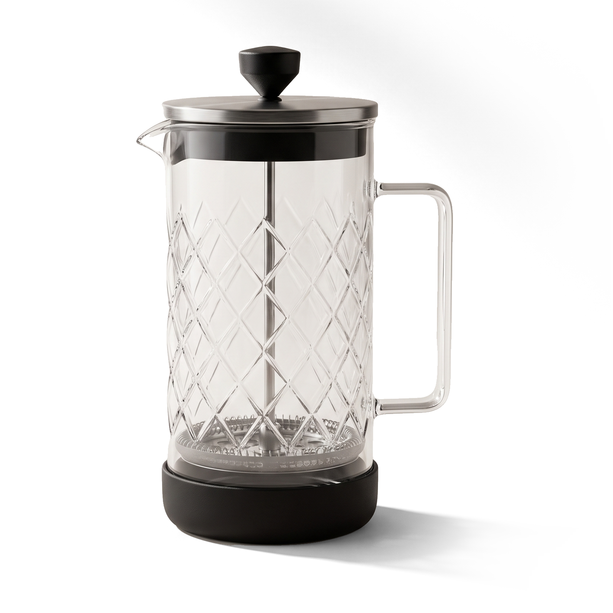 JS Gourmet Cafetière à piston motif diamant 1000 ml - Simple Boutique