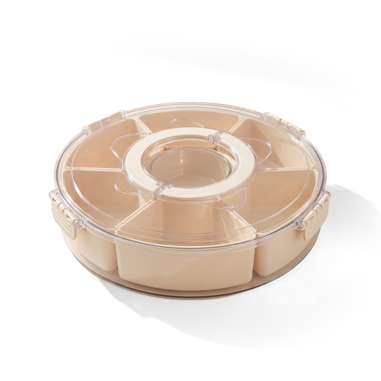 JS Gourmet Contenant à collations à 6 compartiments avec base rotative à 360° - Simple Boutique