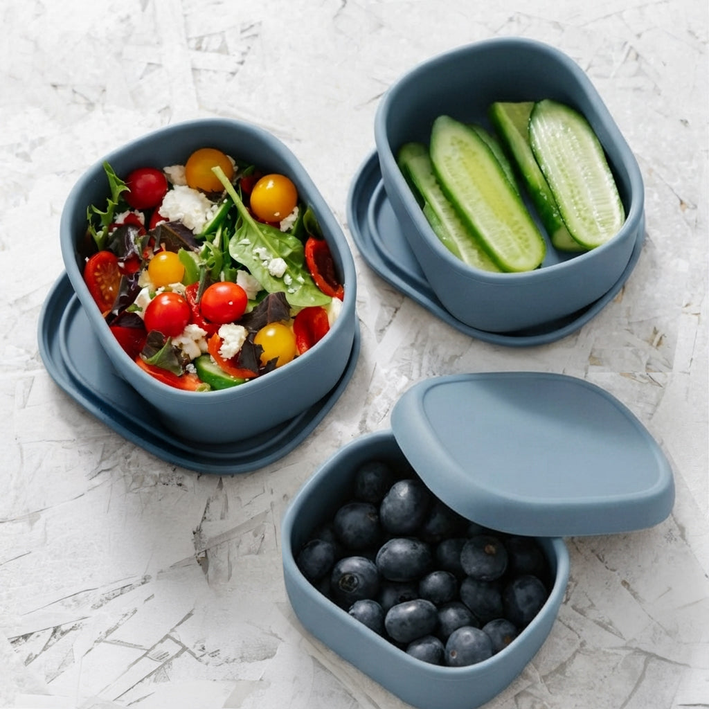 JS Gourmet Contenants à collation en silicone, lot de 4 - Simple Boutique