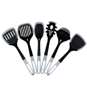 JS Gourmet - Ensemble 6 Morceaux d'ustensiles de Cuisine, Résistant à la Chaleur, Gris - Simple Boutique