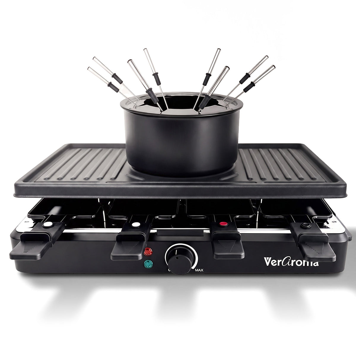 JS Gourmet Ensemble à raclette et fondue électrique tout-en-1 - Simple Boutique