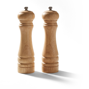 JS Gourmet Ensemble de 2 moulins à sel et à poivre en bois d'hévéa - 22 cm - Simple Boutique