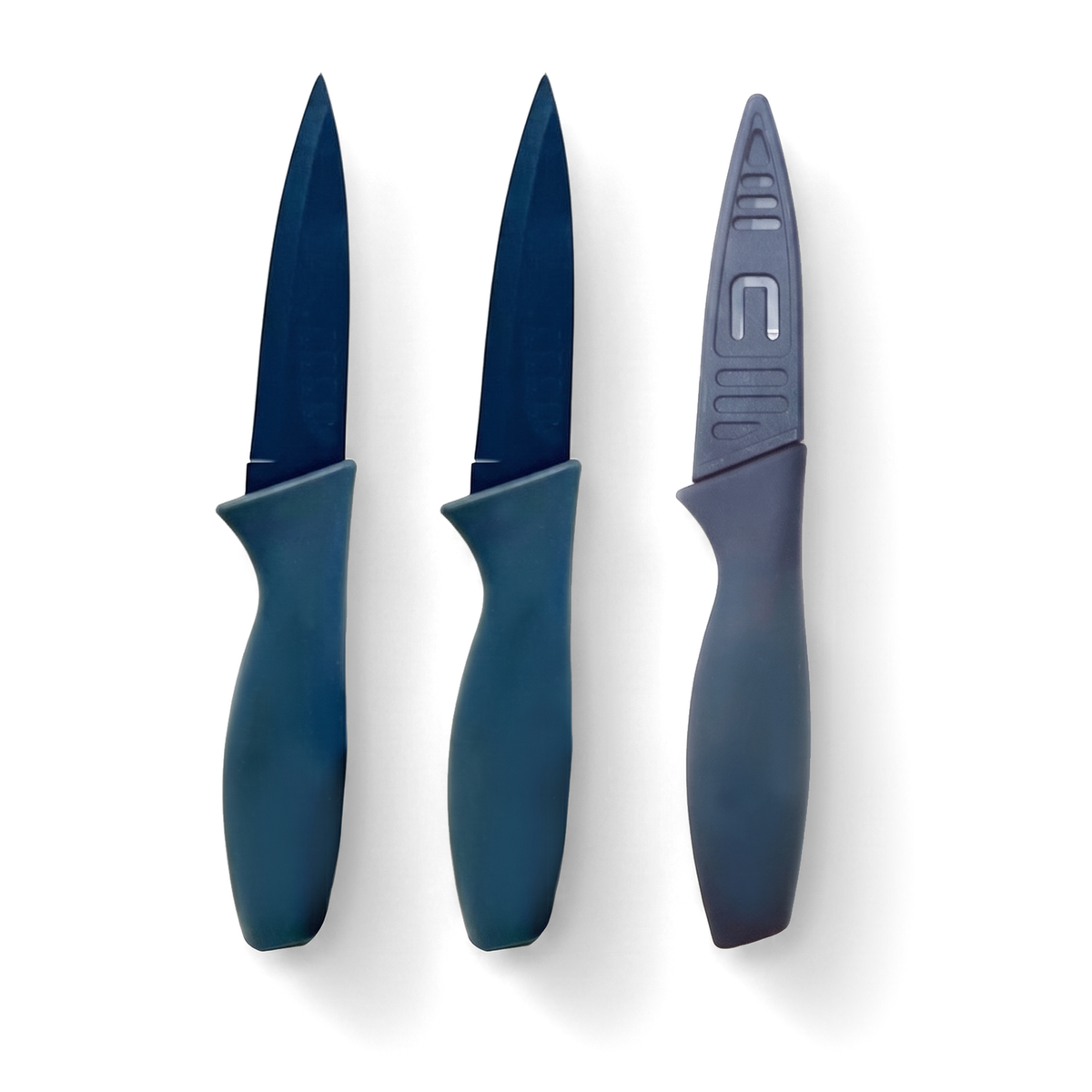 JS Gourmet Ensemble de 3 couteaux d'office de 3,5 po avec protège-lames, sans PFAS - Simple Boutique