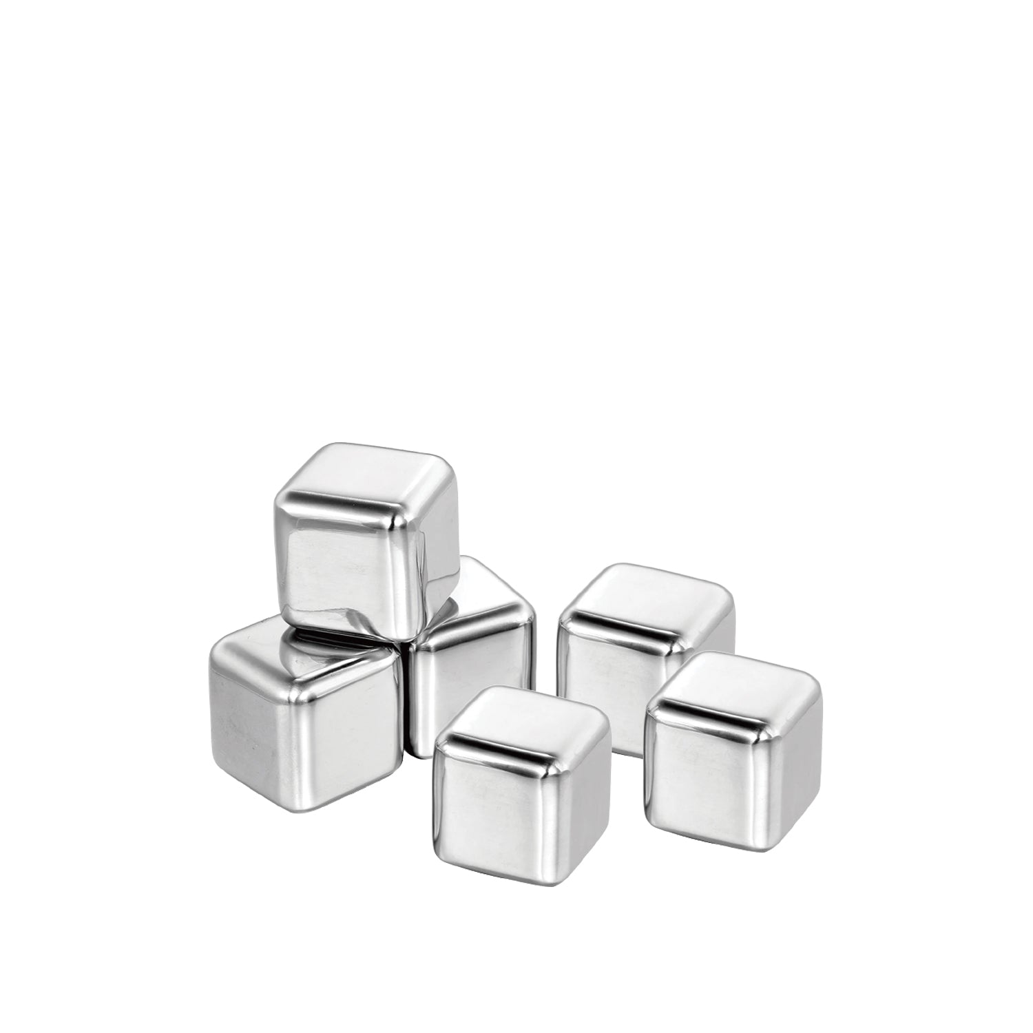 JS Gourmet - Ensemble de 6 Glaçons en Acier Inoxydable, Congélation Rapide - Simple Boutique