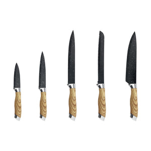 JS Gourmet - Ensemble de Couteaux Avec Support de Rangement en Acrylique - Simple Boutique