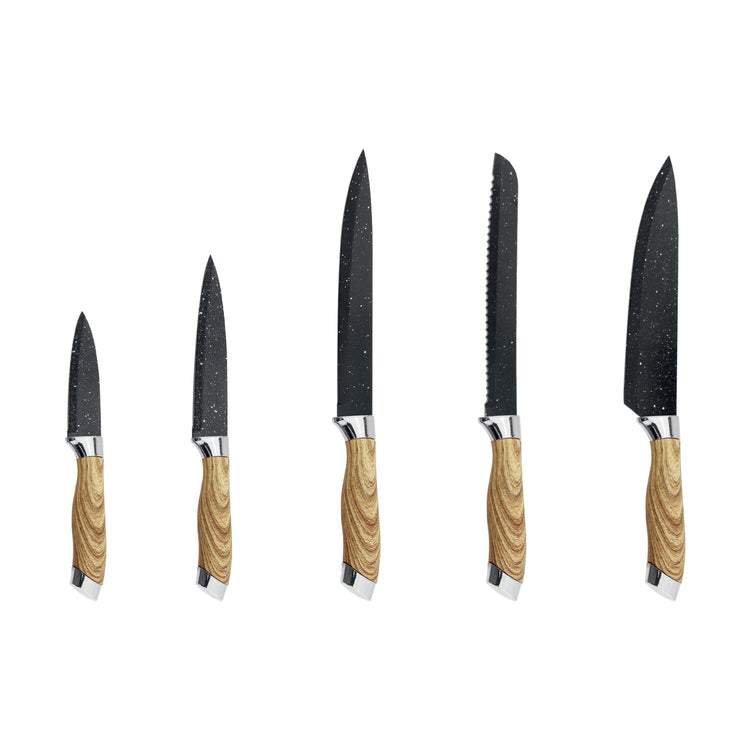 JS Gourmet - Ensemble de Couteaux Avec Support de Rangement en Acrylique - Simple Boutique