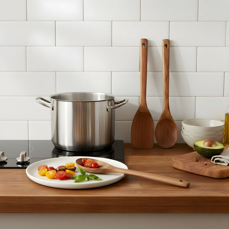 JS Gourmet Ensemble d'ustensiles de cuisine en bois d'acacia, 3 pièces - Simple Boutique