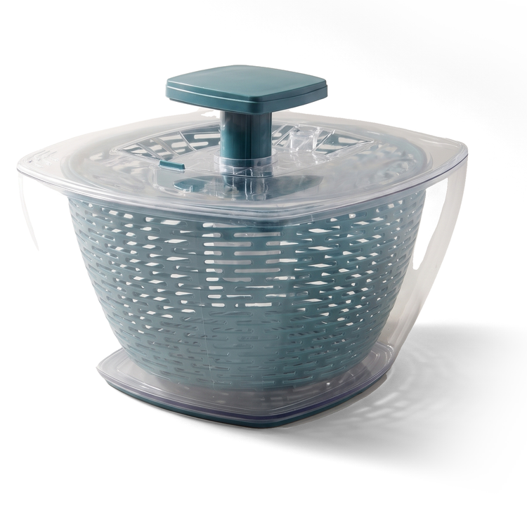 JS Gourmet Essoreuse à salade à double paroi de luxe avec pompe - 5,7 L - Simple Boutique