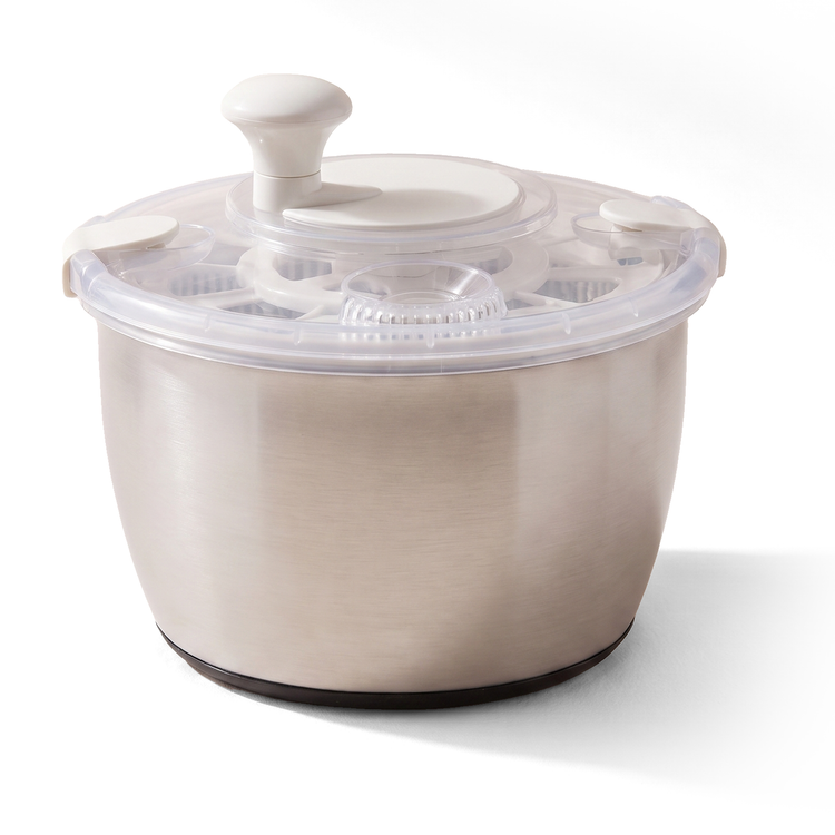 JS Gourmet Essoreuse à salade de luxe en acier inoxydable - 5 L - Simple Boutique