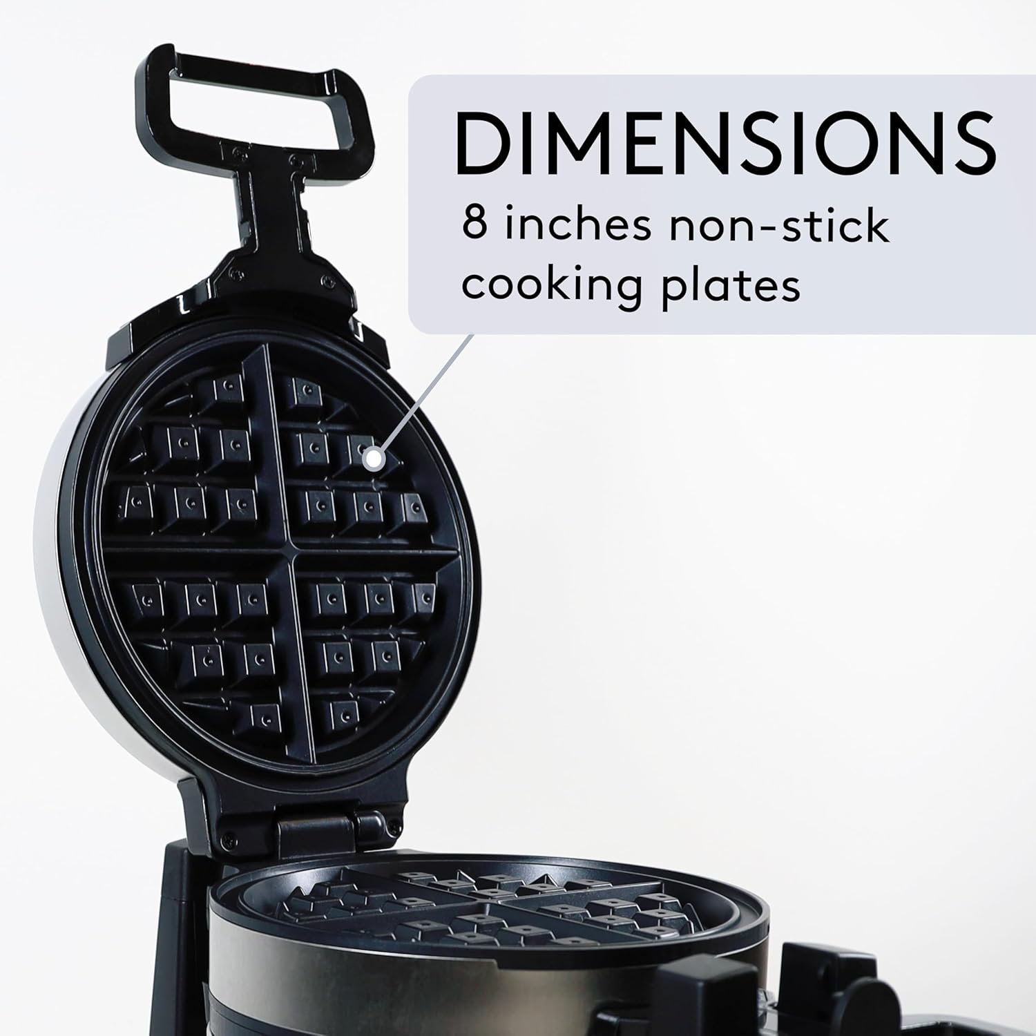 JS Gourmet - Gaufrier Belge Double, Rotation à 180°, Surface Antiadhésive, Acier Inoxydable - Simple Boutique