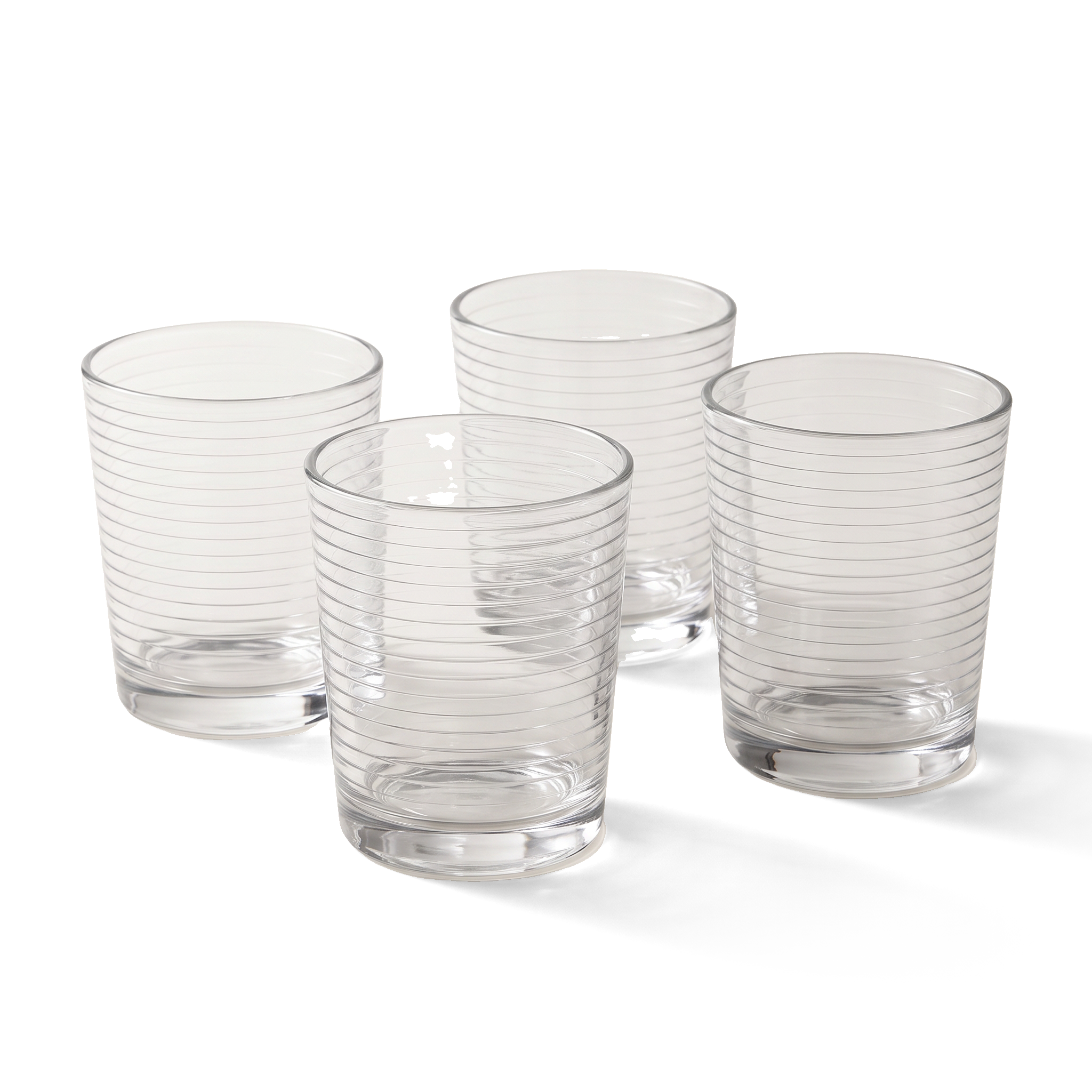 JS Gourmet Gobelets 380 ml - Lot de 4 design côtelé - Simple Boutique