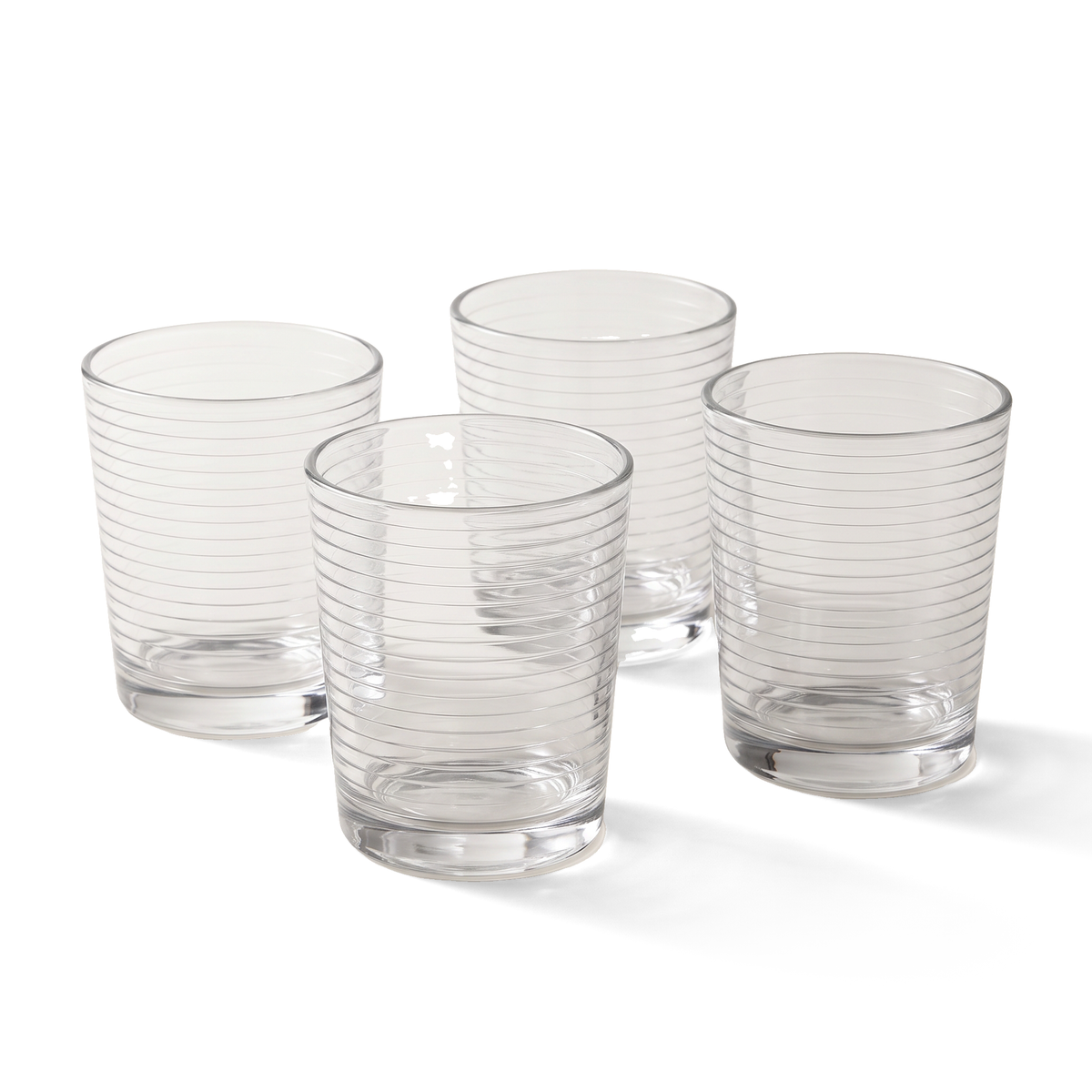 JS Gourmet Gobelets 380 ml - Lot de 4 design côtelé - Simple Boutique