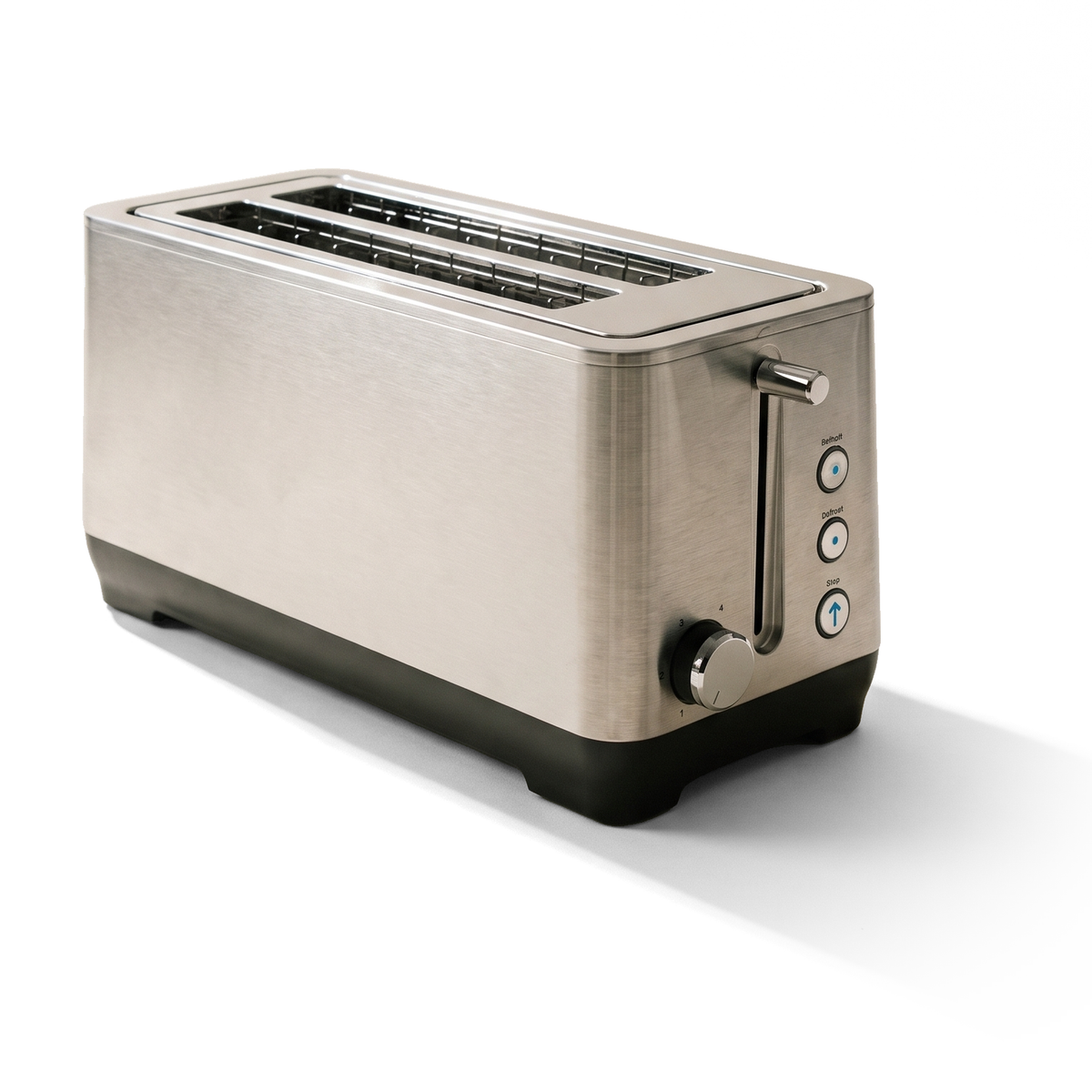 JS Gourmet Grille-pain 4 tranches à fentes longues en acier inoxydable - Simple Boutique