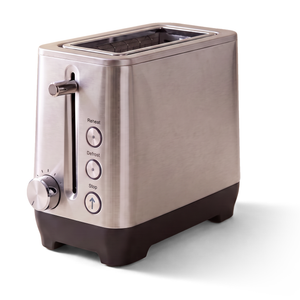 JS Gourmet Grille-pain compact et mince en acier inoxydable à fente longue, 2 tranches - Simple Boutique