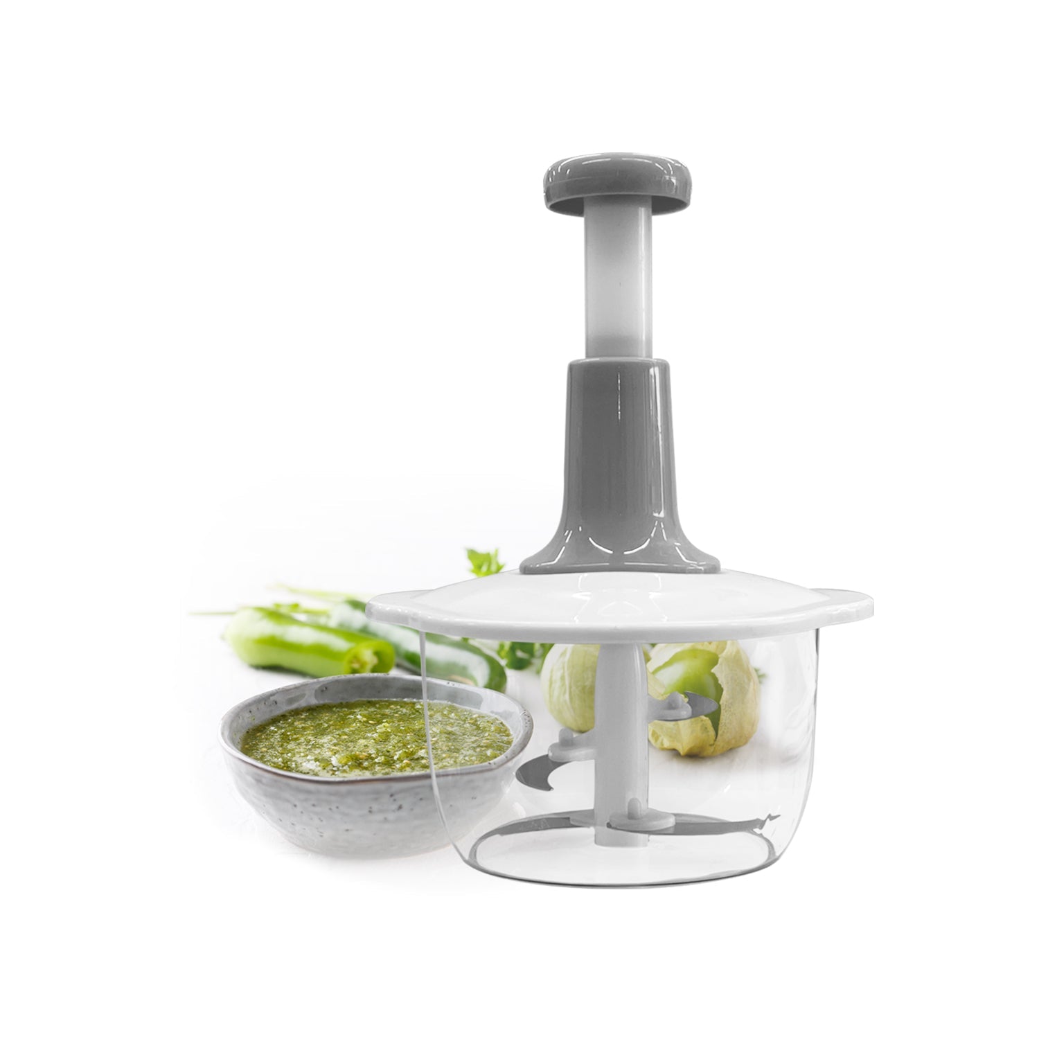 JS Gourmet - Hachoir à Main, Capacité de 2 Litres, Blanc - Simple Boutique