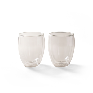 JS Gourmet Lot de 2 tasses en verre à double paroi – 350 ml - Simple Boutique