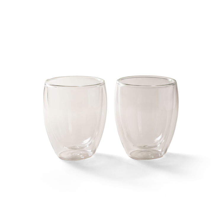 JS Gourmet Lot de 2 tasses en verre à double paroi – 350 ml - Simple Boutique