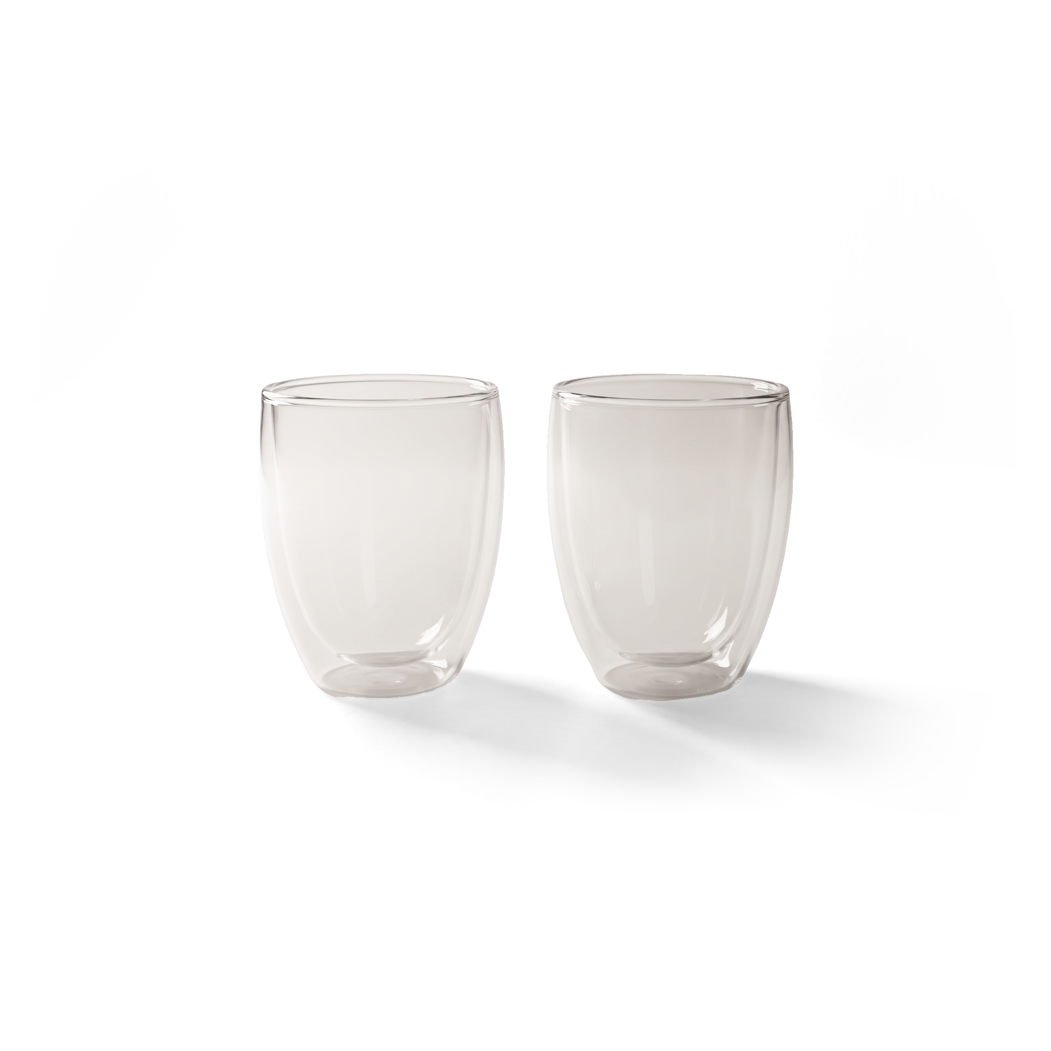 JS Gourmet Lot de 2 tasses en verre à double paroi — 450 ml - Simple Boutique