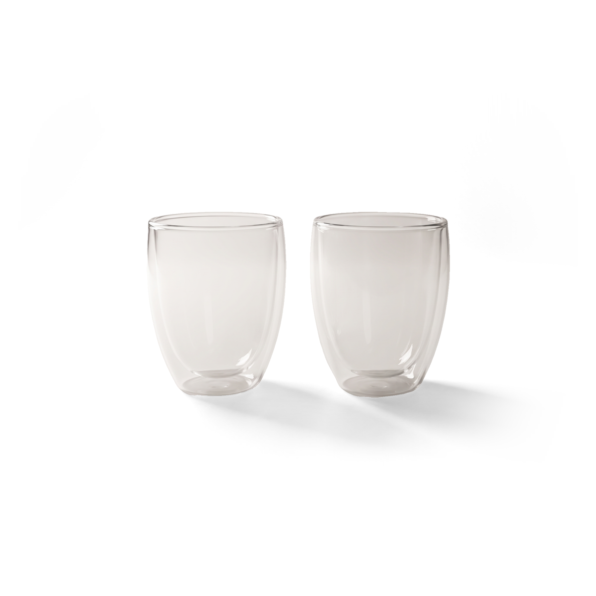 JS Gourmet Lot de 2 tasses en verre à double paroi — 450 ml - Simple Boutique