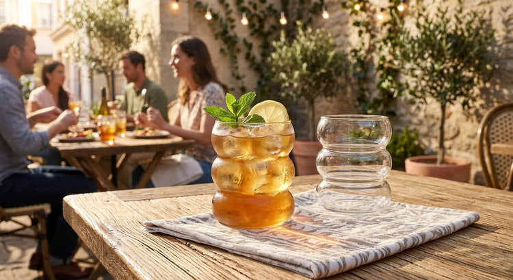 JS Gourmet Lot de 2 verres ondulés, 480 ml - Simple Boutique