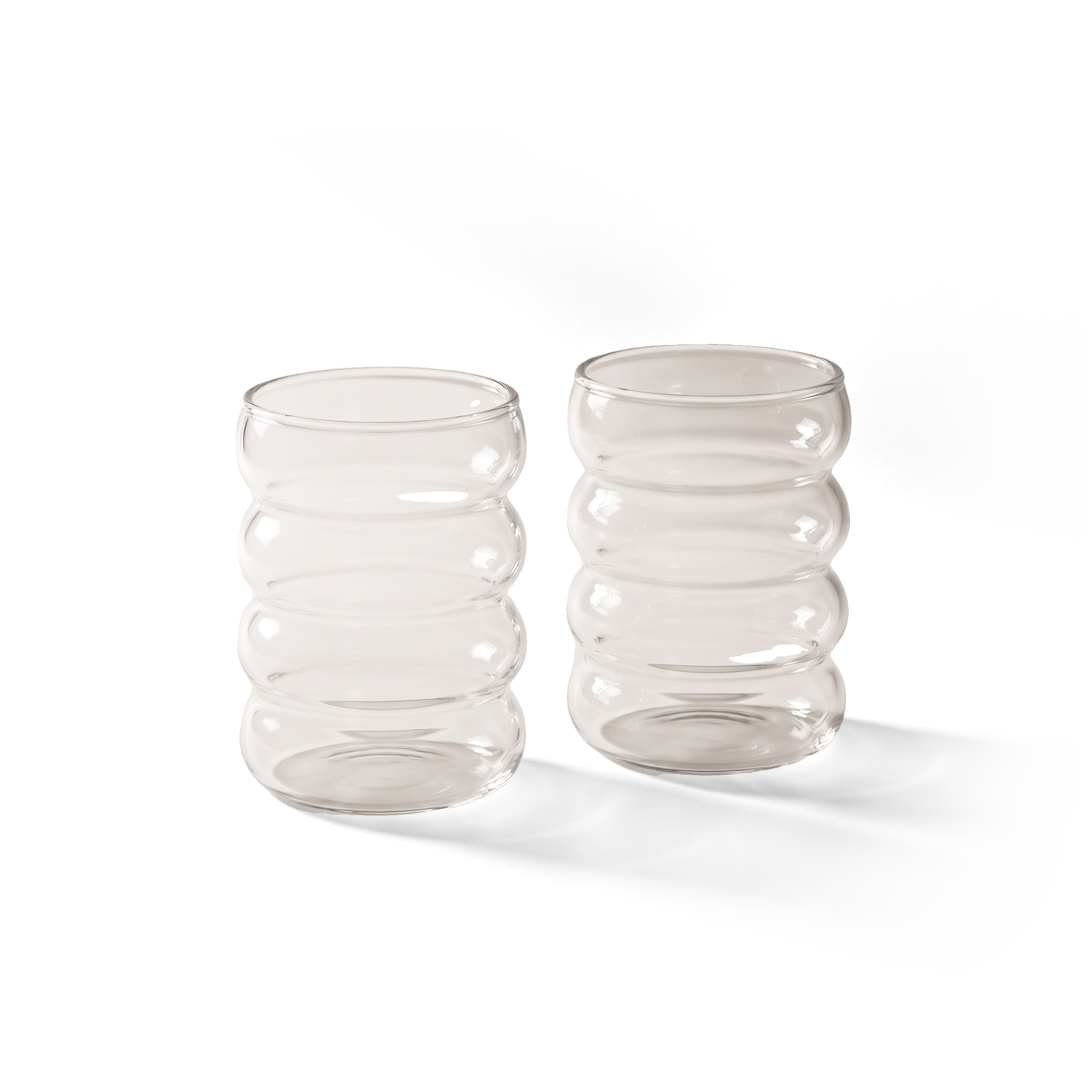 JS Gourmet Lot de 2 verres ondulés, 480 ml - Simple Boutique