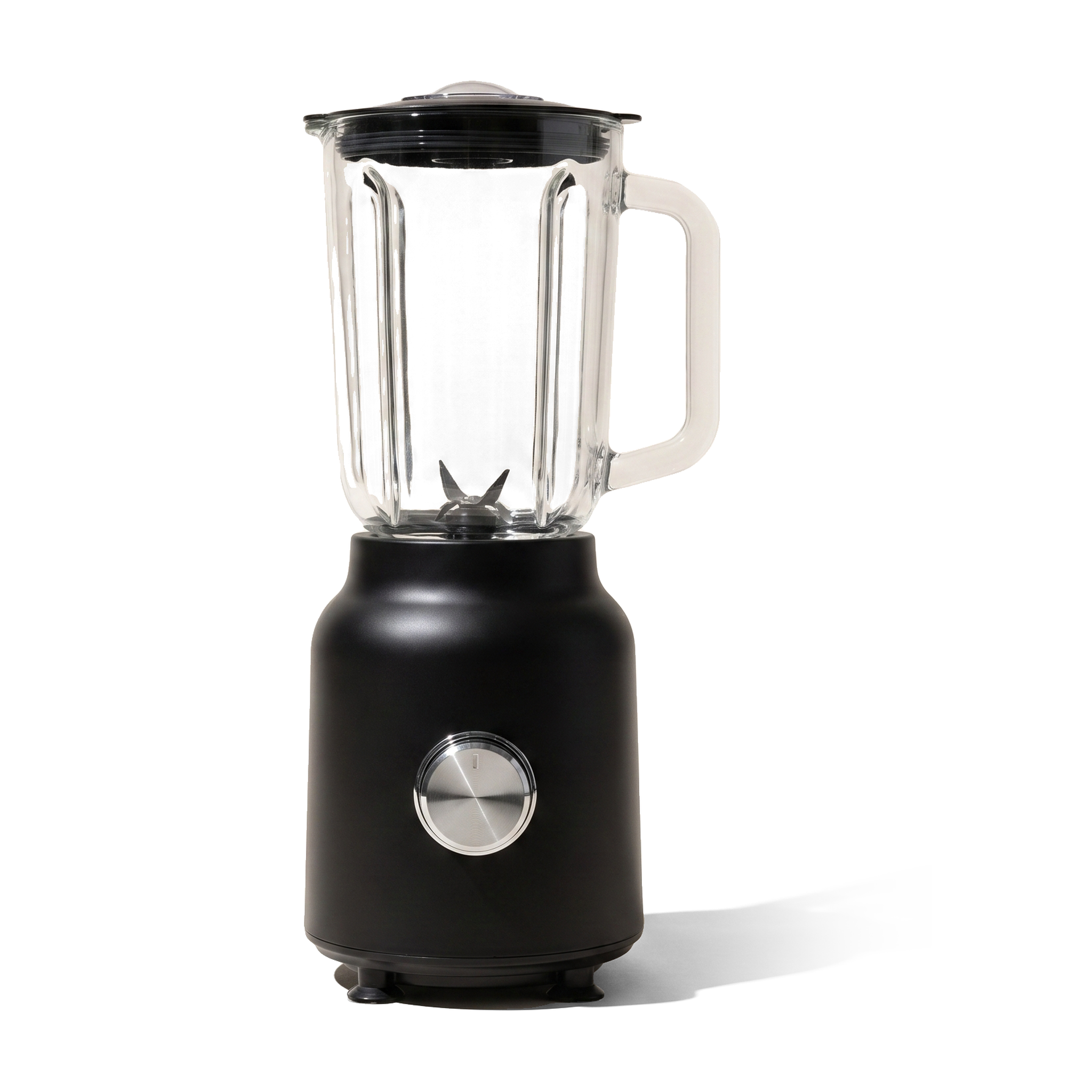 JS Gourmet Mélangeur électrique rétro avec pichet en verre de 1,5 L - 750 W, noir et chrome - Simple Boutique