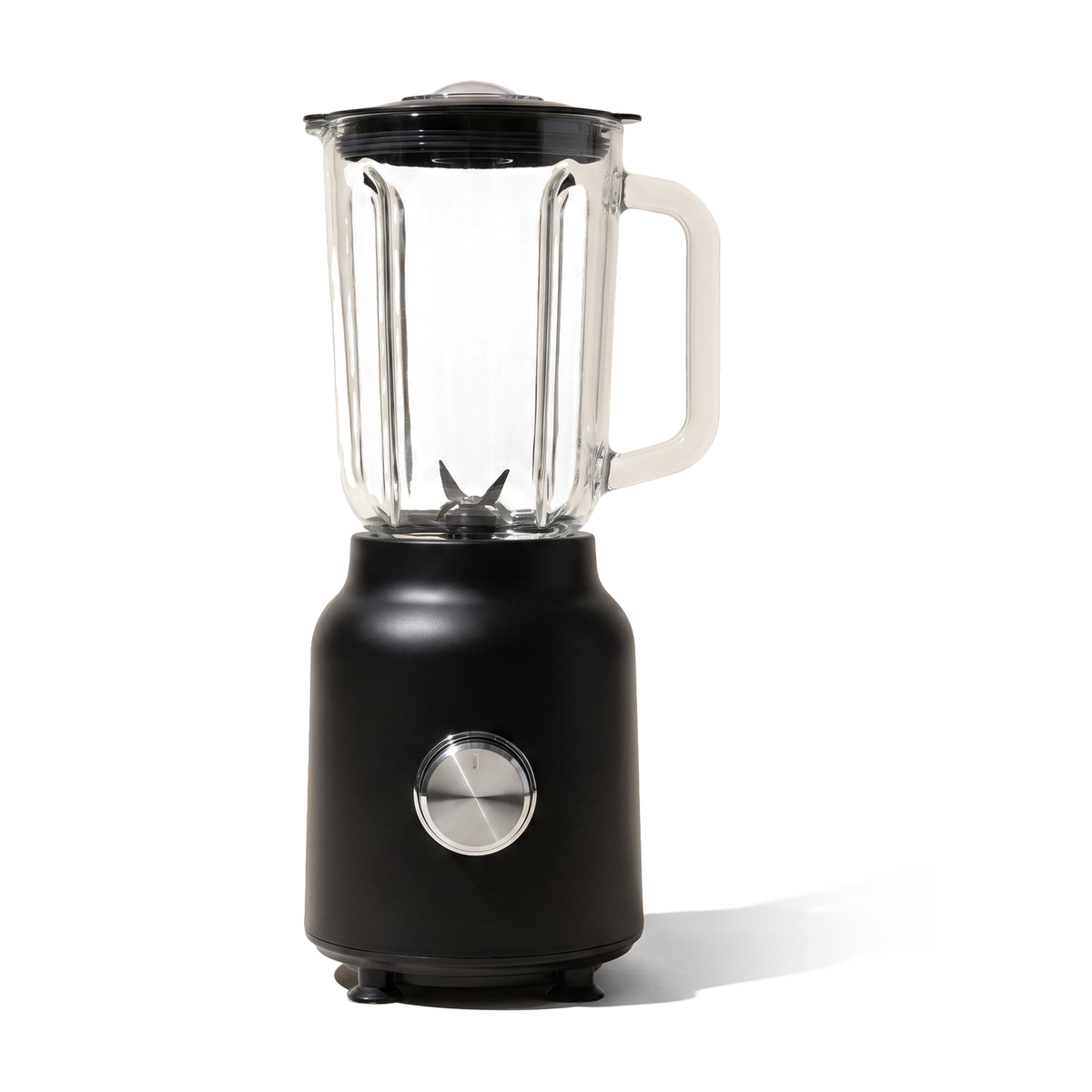 JS Gourmet Mélangeur électrique rétro avec pichet en verre de 1,5 L - 750 W, noir et chrome - Simple Boutique