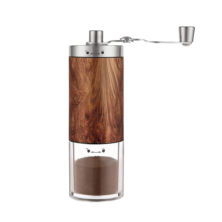 JS Gourmet - Moulin à Café Manuel Avec Réglages Ajustables, Brun - Simple Boutique