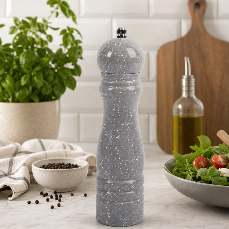 JS Gourmet Moulin à sel ou à poivre en hévéa - Gris moucheté - Simple Boutique