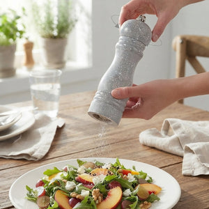 JS Gourmet Moulin à sel ou à poivre en hévéa - Gris moucheté - Simple Boutique
