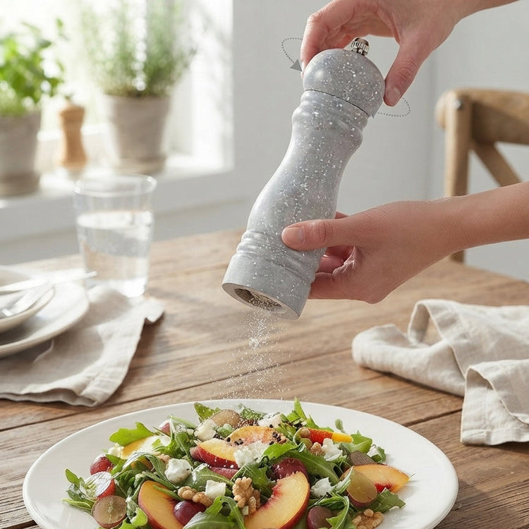 JS Gourmet Moulin à sel ou à poivre en hévéa - Gris moucheté - Simple Boutique
