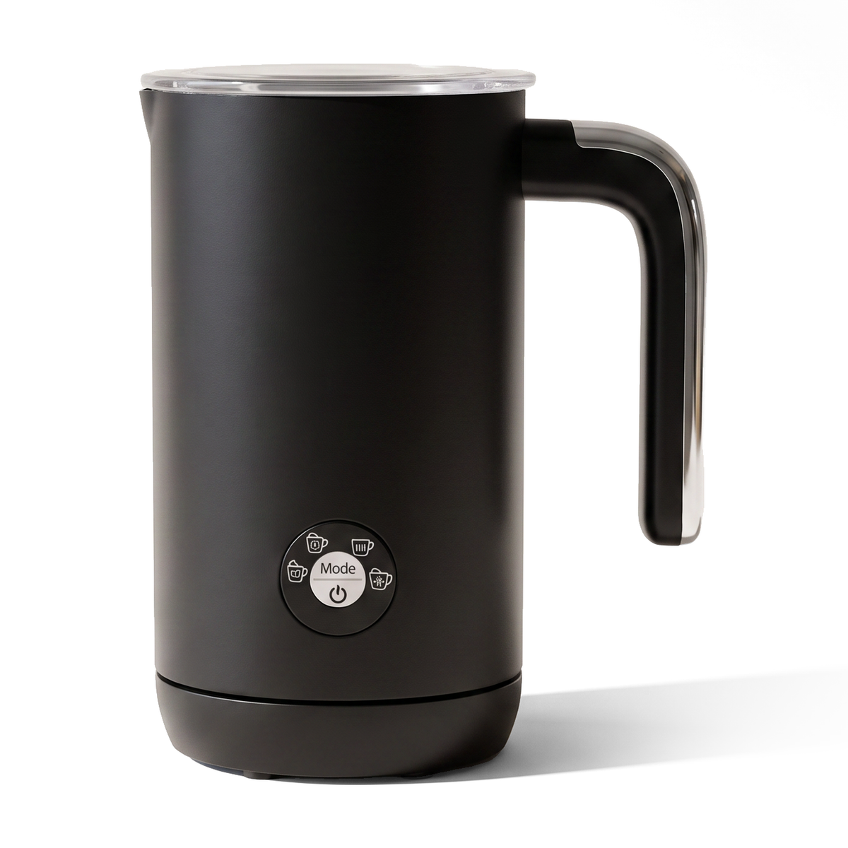 JS Gourmet Mousseur à lait électrique rétro avec poignée - Noir mat, 4 modes - Simple Boutique