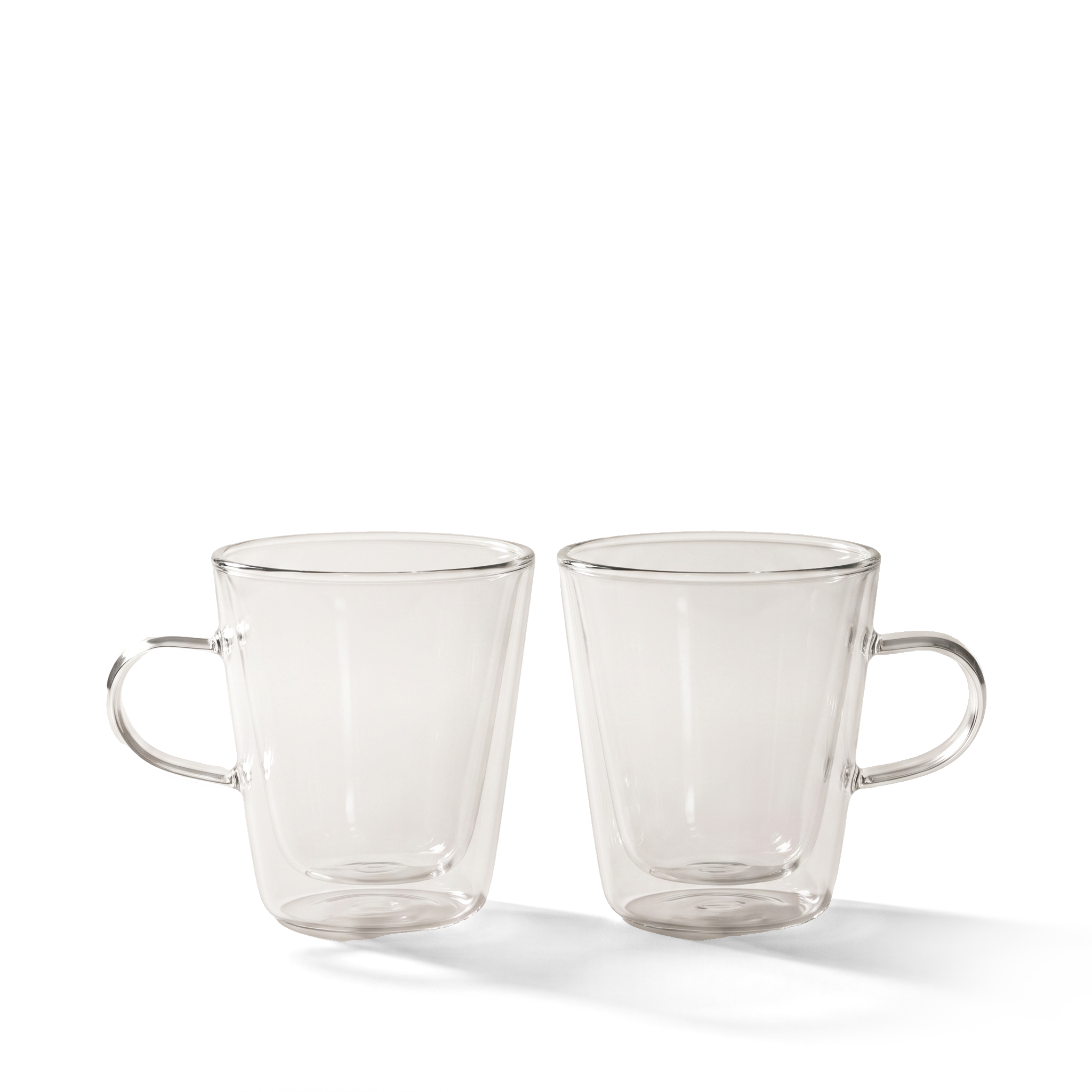 JS Gourmet Mugs en verre double paroi évasés, lot de 2 (250 ml) - Simple Boutique