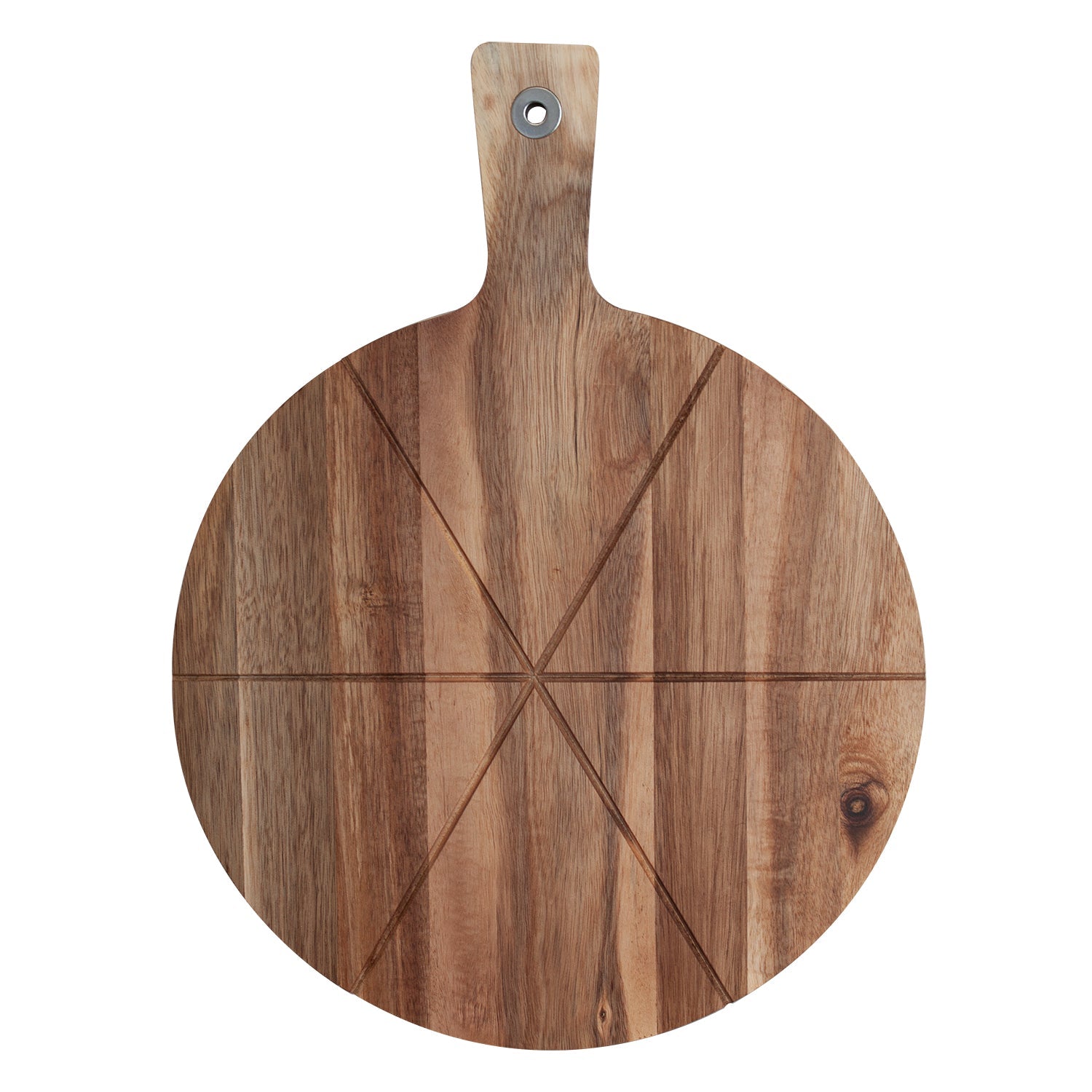JS Gourmet - Planche à Pizza Réversible 2 en 1 en Bois, Diamètre de 15" - Simple Boutique