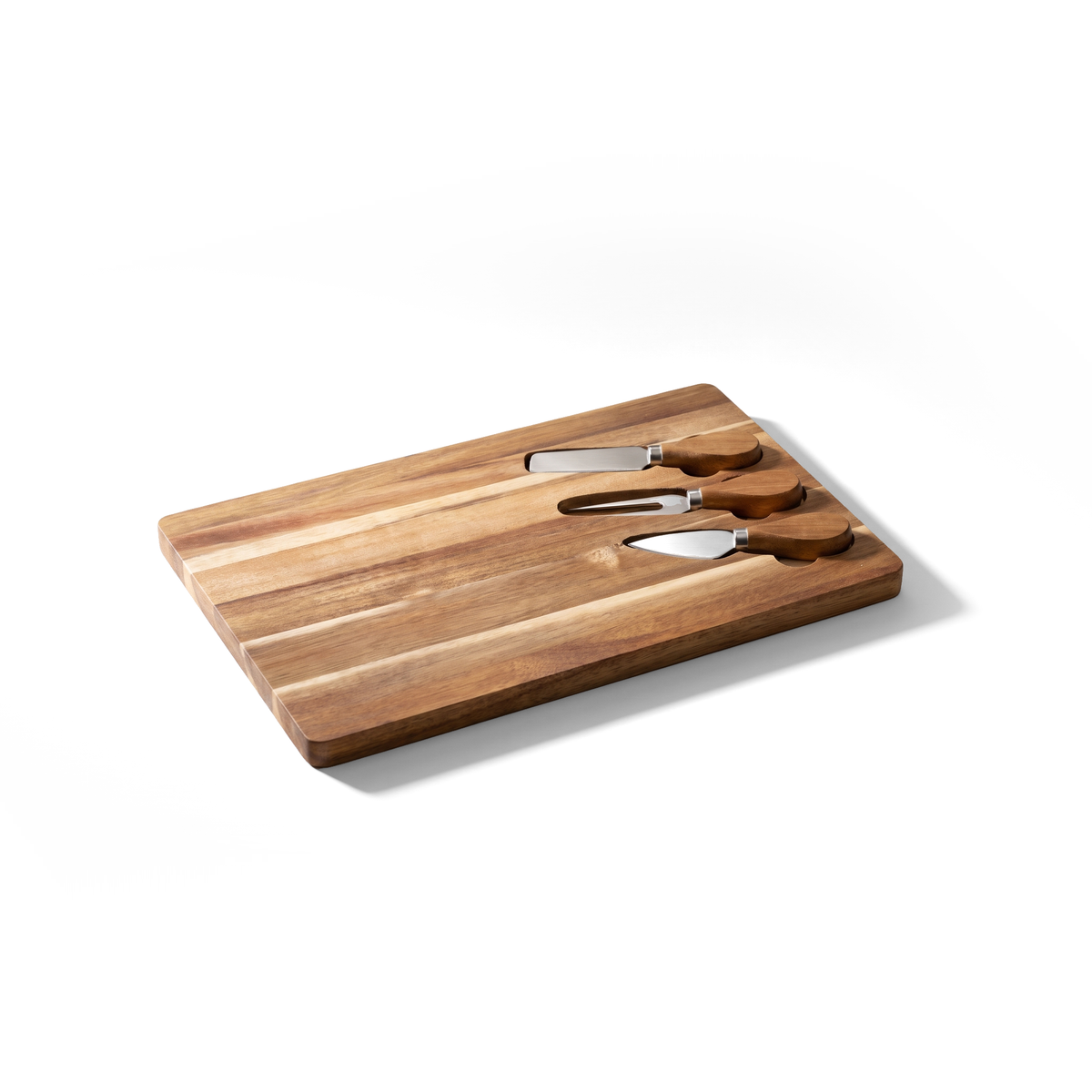 JS Gourmet Planche en bois d'acacia avec 3 outils à fromage - Simple Boutique