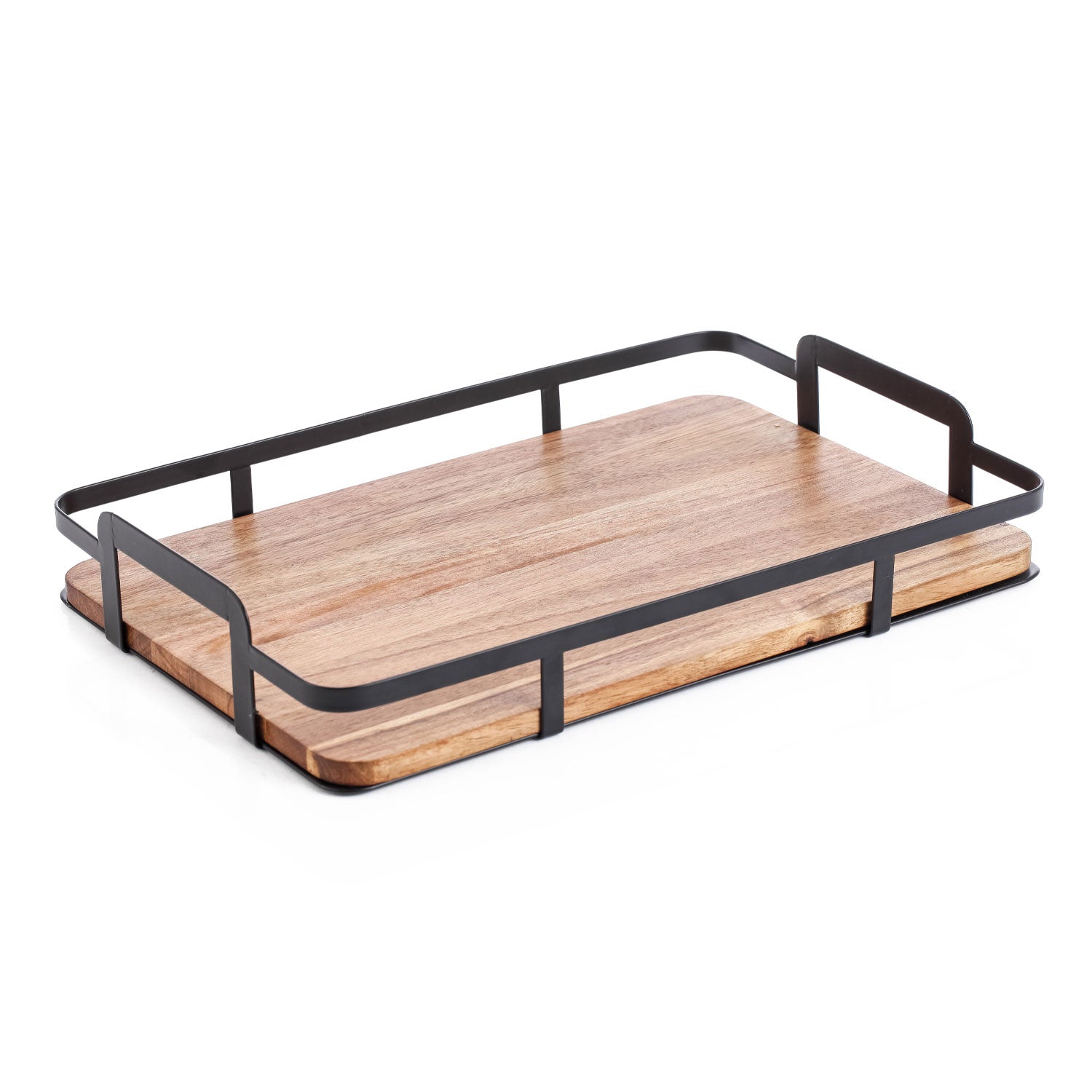 JS Gourmet - Plateau de Service Rectangulaire en Bois d'acacia - Simple Boutique