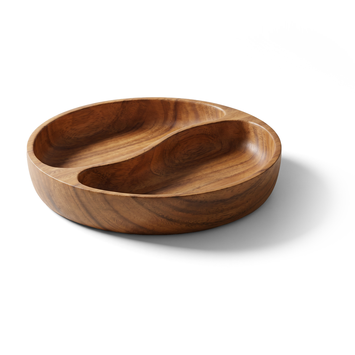 JS Gourmet Plateau de service en bois d'acacia avec 2 séparateurs - Simple Boutique