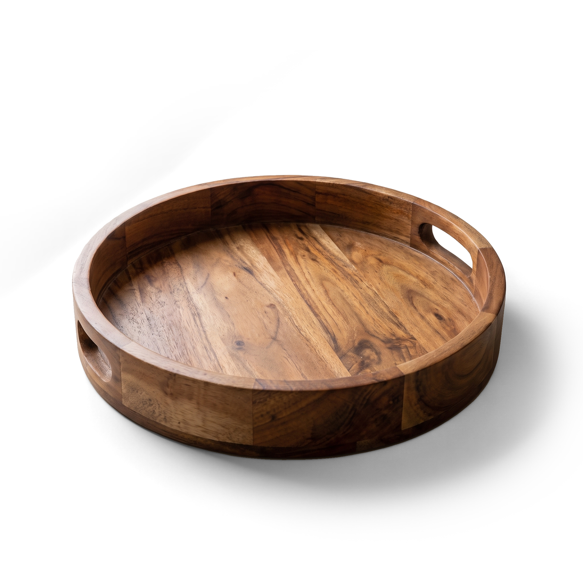 JS Gourmet Plateau de service en bois d'acacia avec poignée - Simple Boutique