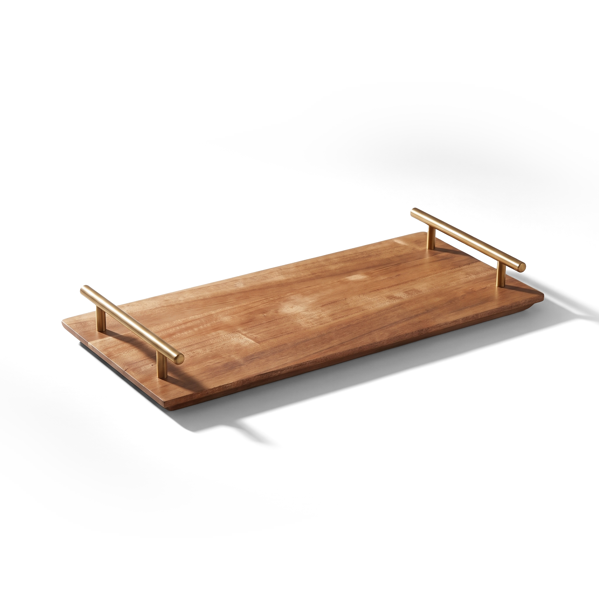 JS Gourmet Plateau en bois d'acacia avec poignée 40 × 20 × 4,65 cm - Simple Boutique