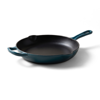 JS Gourmet Poêle en fonte émaillée, 26 cm, Bleu saphir - Simple Boutique