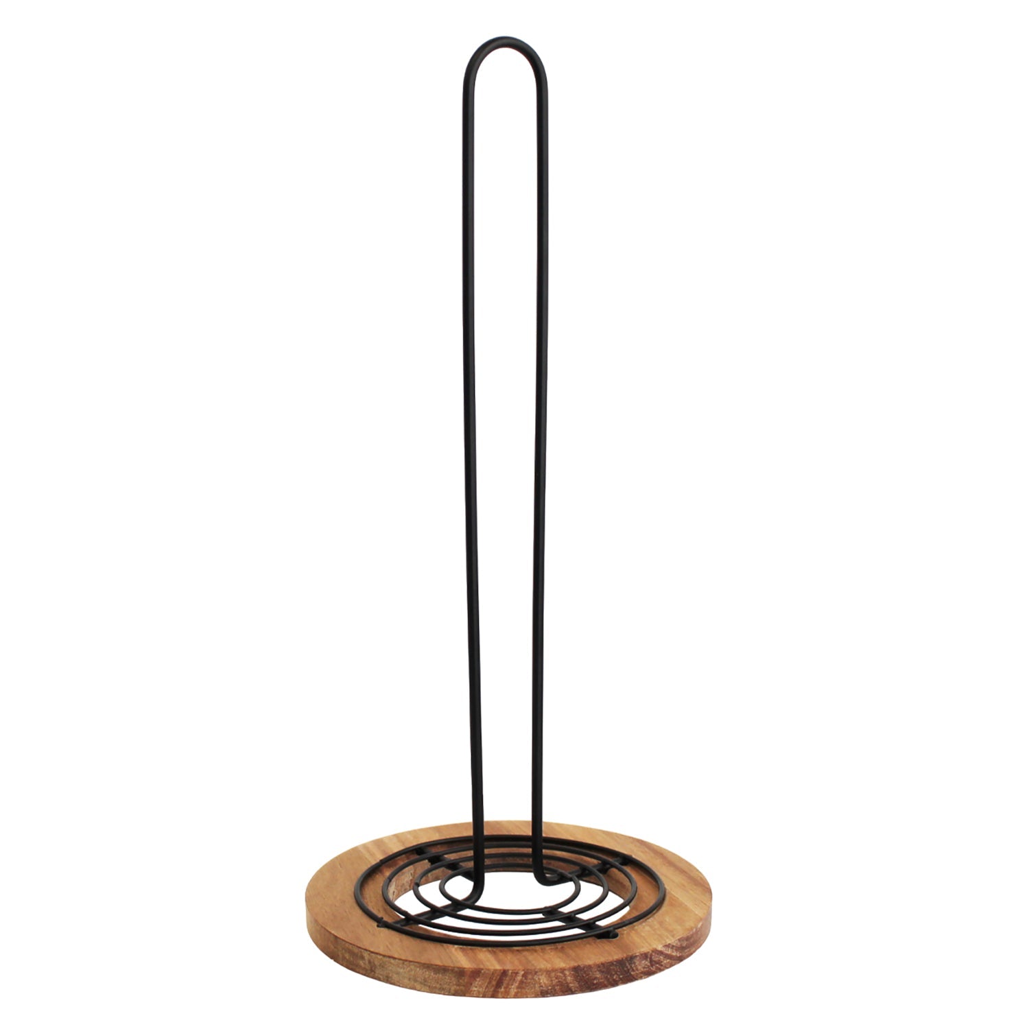 JS Gourmet - Porte Essuie-Tout en Métal et en Bois - Simple Boutique