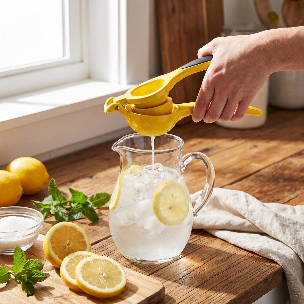 JS Gourmet Presse-agrumes en fonte d'aluminium robuste avec poignée ergonomique - Simple Boutique