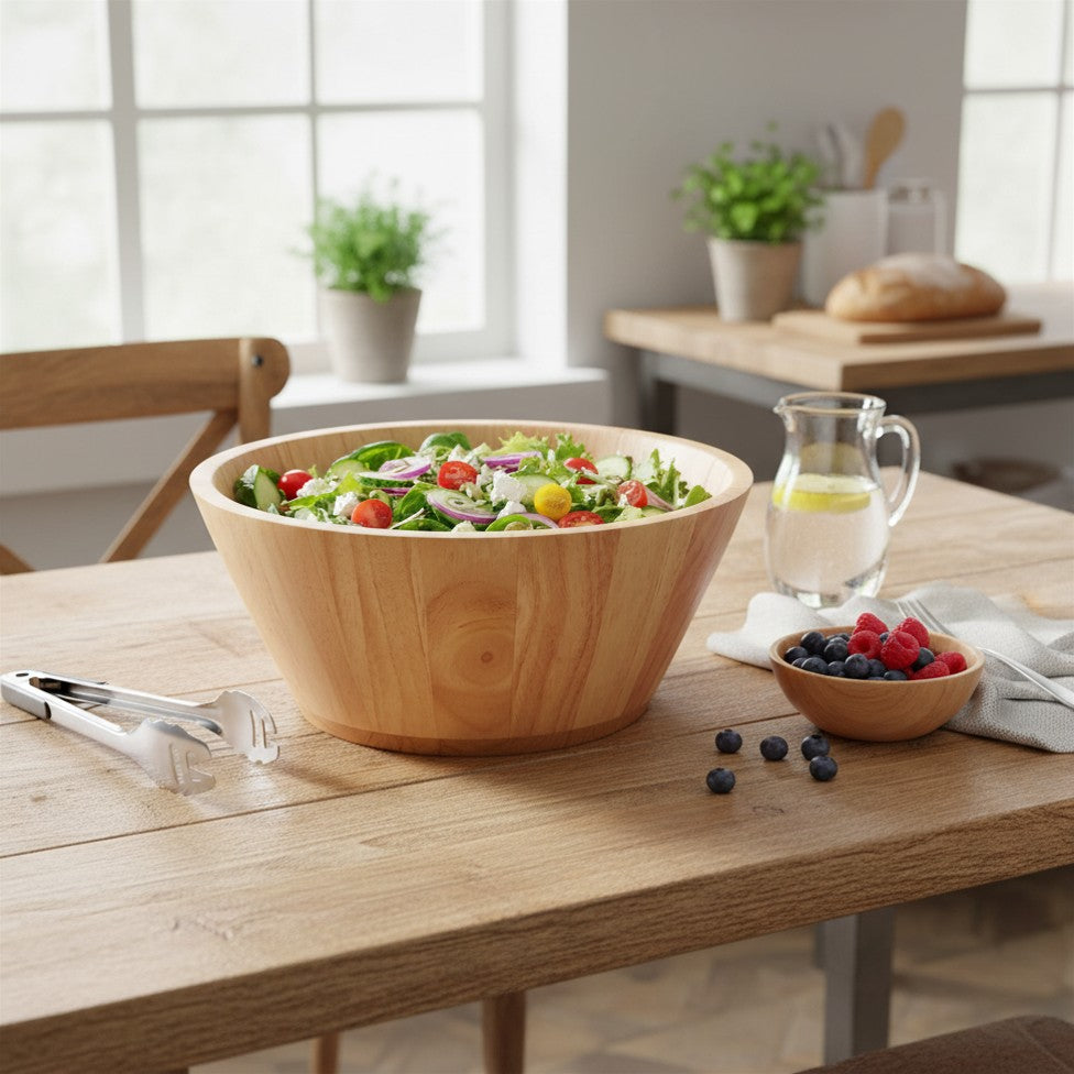 JS Gourmet Saladier en bois d'hévéa - Simple Boutique