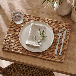 JS Gourmet Set de table rectangulaire en jacinthe d'eau - Simple Boutique