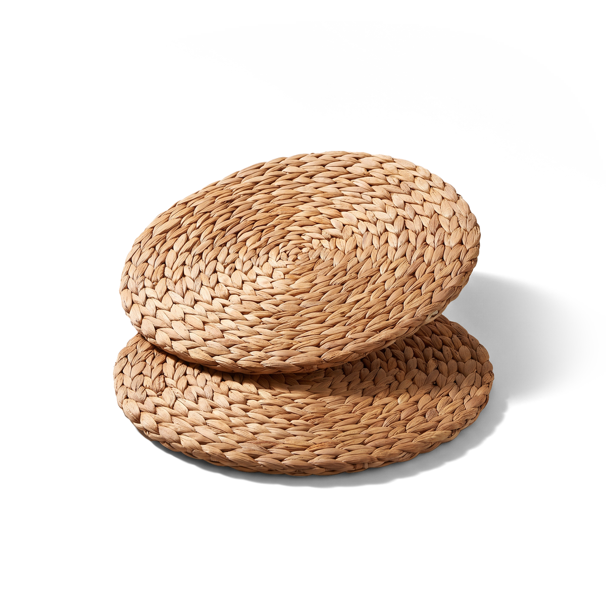 JS Gourmet Sets de table ronds en jacinthe d'eau, lot de 2 (32 cm) - Simple Boutique