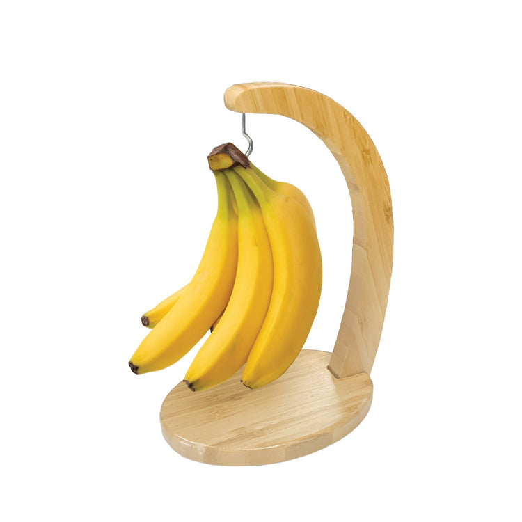 JS Gourmet - Support avec Crochet pour Bananes et Fruits, Fabriqué en Bambou - Simple Boutique