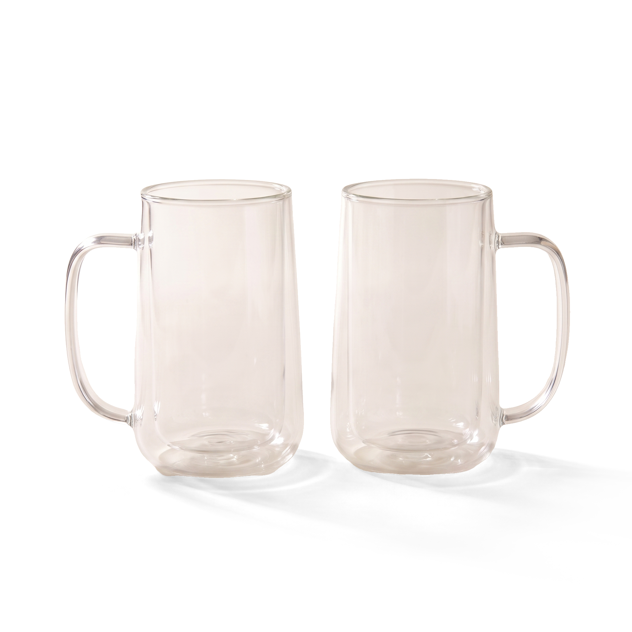 JS Gourmet Tasses isothermes en verre à double paroi pour congélateur — Ensemble de 2, 480 ml - Simple Boutique