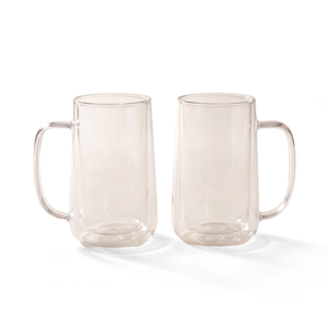 JS Gourmet Tasses isothermes en verre à double paroi pour congélateur — Ensemble de 2, 480 ml - Simple Boutique
